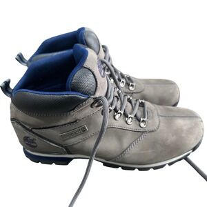 Timberland Euro Hiker Grey Blue Leather Mens Boots 6159R Size 12M